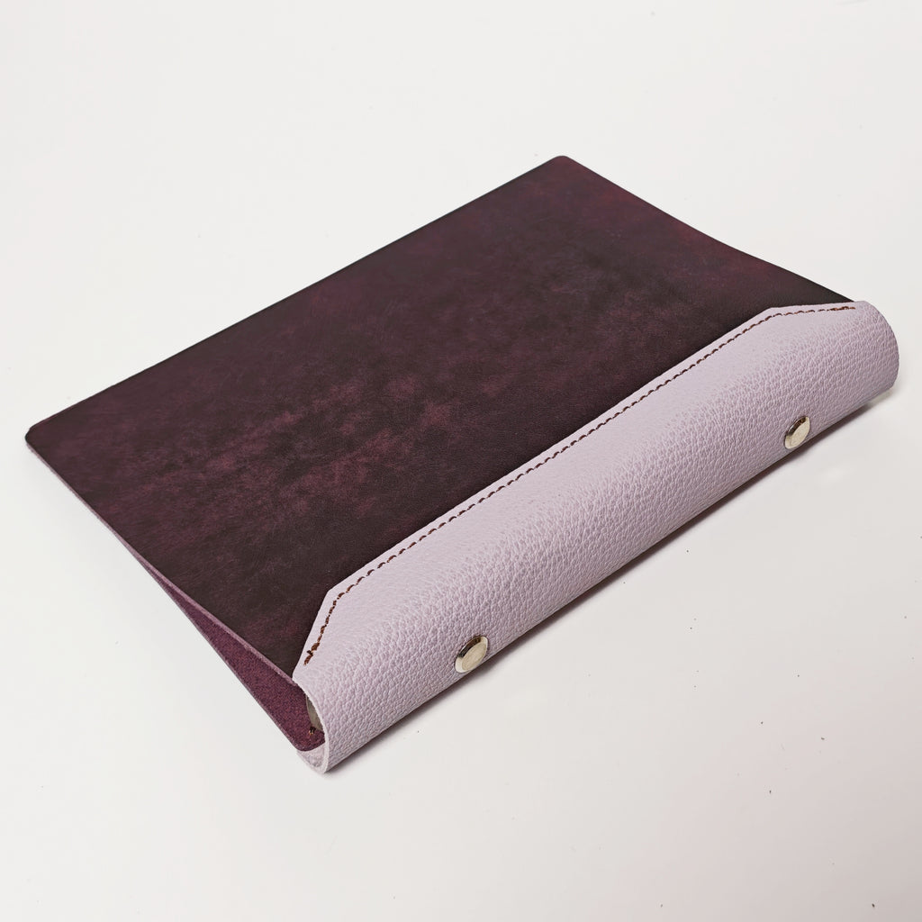 The Purple and Lavender Vintage Italian Pueblo Veg-Tanned Leather A6 Personal 6-Ring Leather Binder