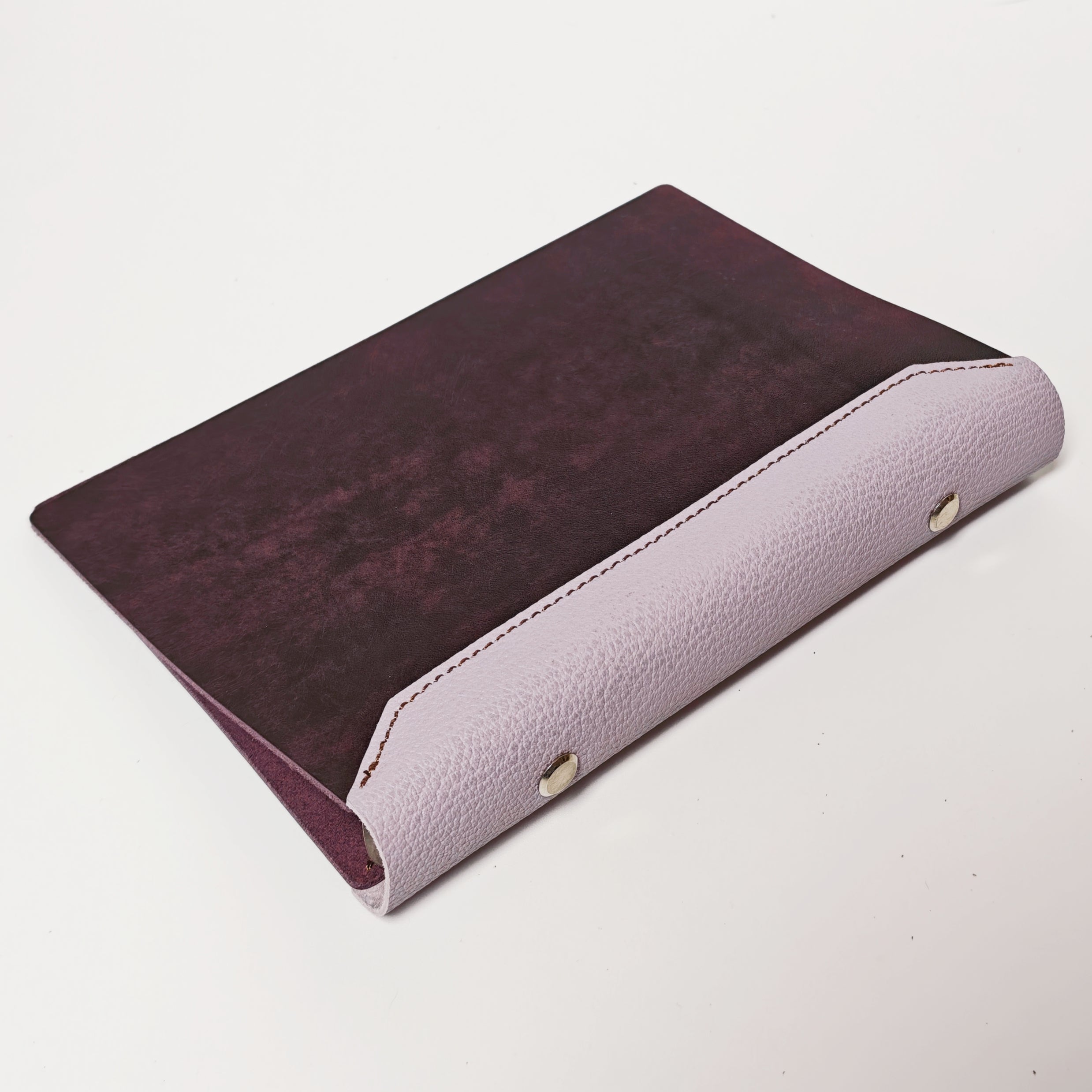 The Purple and Lavender Vintage Italian Pueblo Veg-Tanned Leather A6 Personal 6-Ring Leather Binder