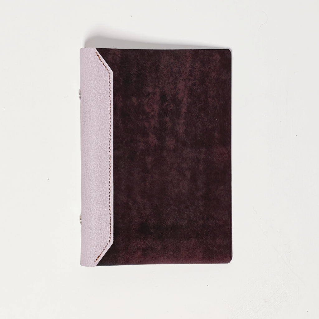 The Purple and Lavender Vintage Italian Pueblo Veg-Tanned Leather A6 Personal 6-Ring Leather Binder