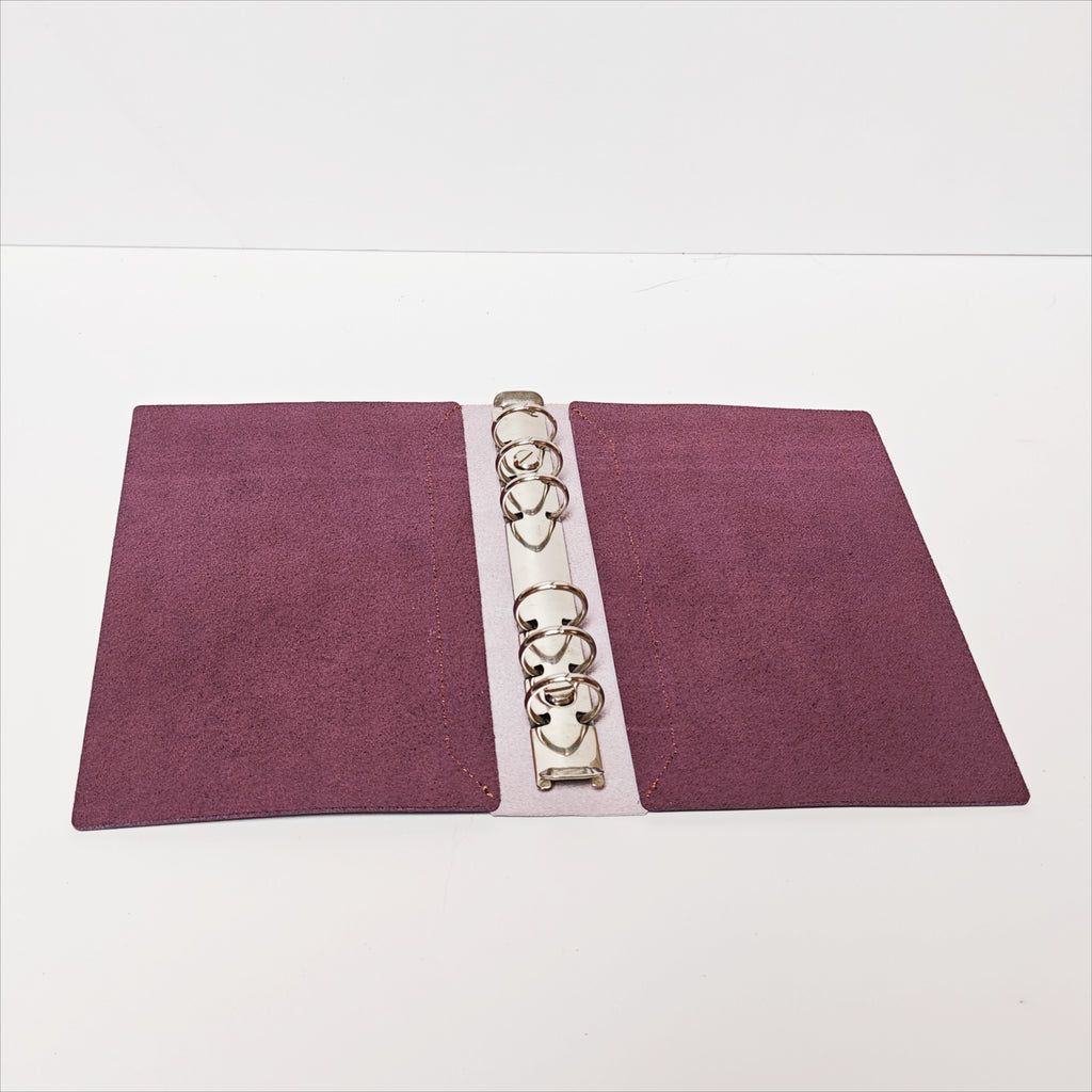 The Purple and Lavender Vintage Italian Pueblo Veg-Tanned Leather A6 Personal 6-Ring Leather Binder