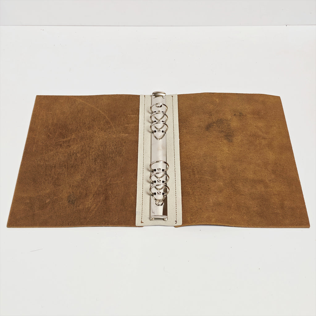 The Blue Harmony Vintage A5 6-Ring Polka Dot Leather Loose-Leaf Binder