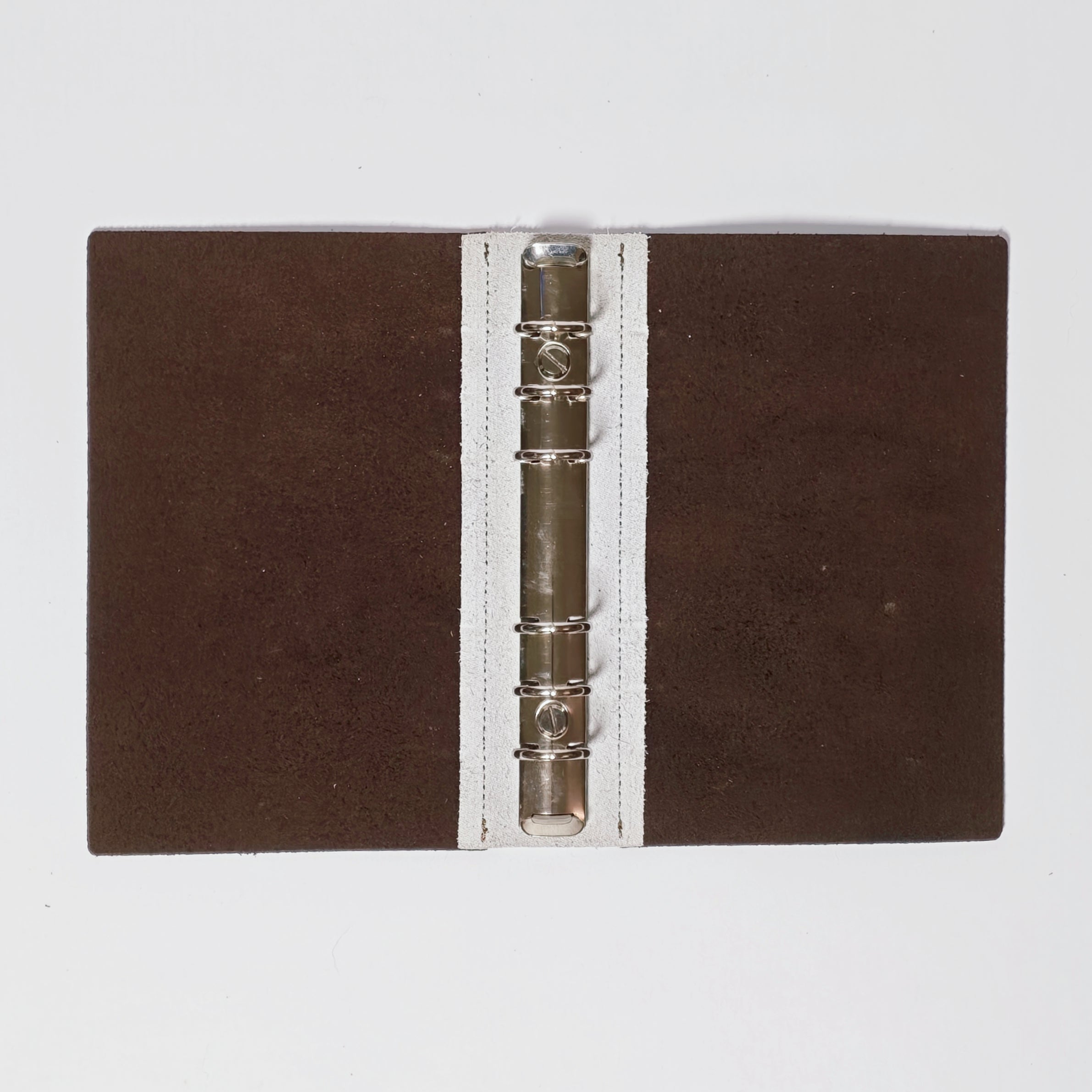 The Monochrome Pop Vintage A6 Personal 6-Ring Leather Binder