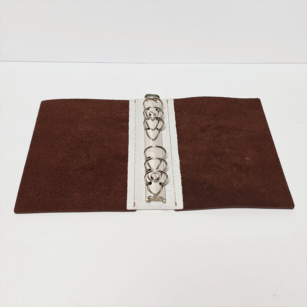 The Monochrome Pop Vintage A6 Personal 6-Ring Leather Binder