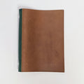 "Pages of the Forest" A5 6-Ring Premium Leather Binder - Deep Green & Warm Camel