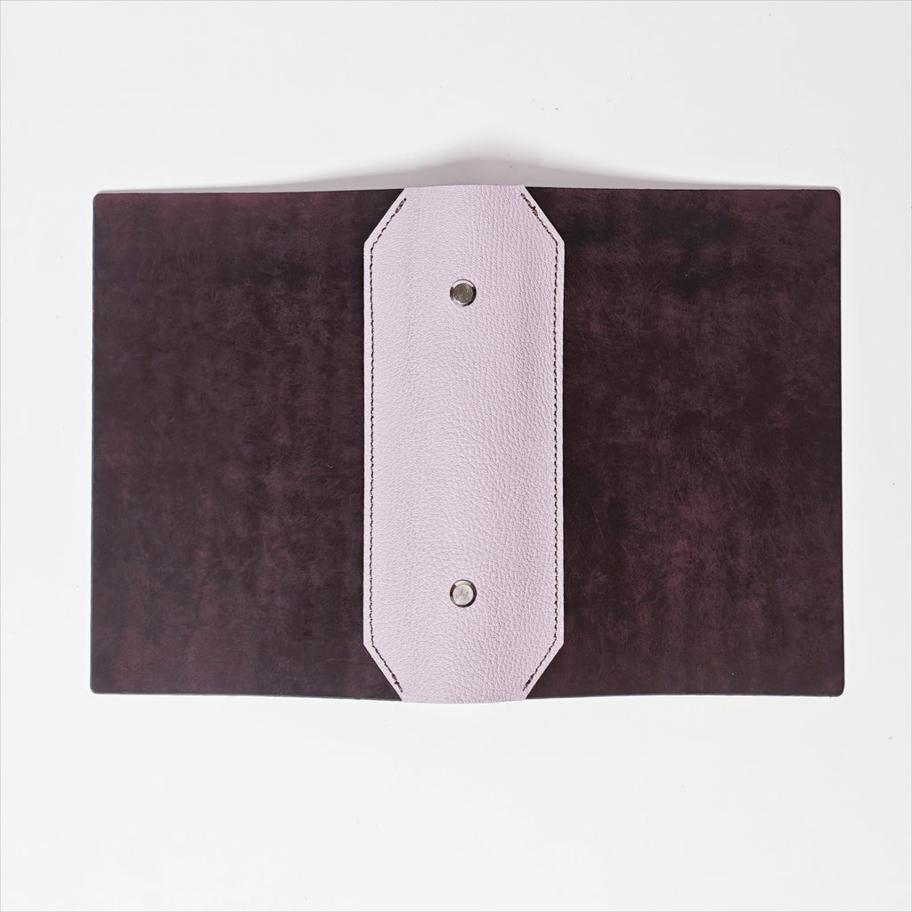 The Purple and Lavender Vintage Italian Pueblo Veg-Tanned Leather A6 Personal 6-Ring Leather Binder