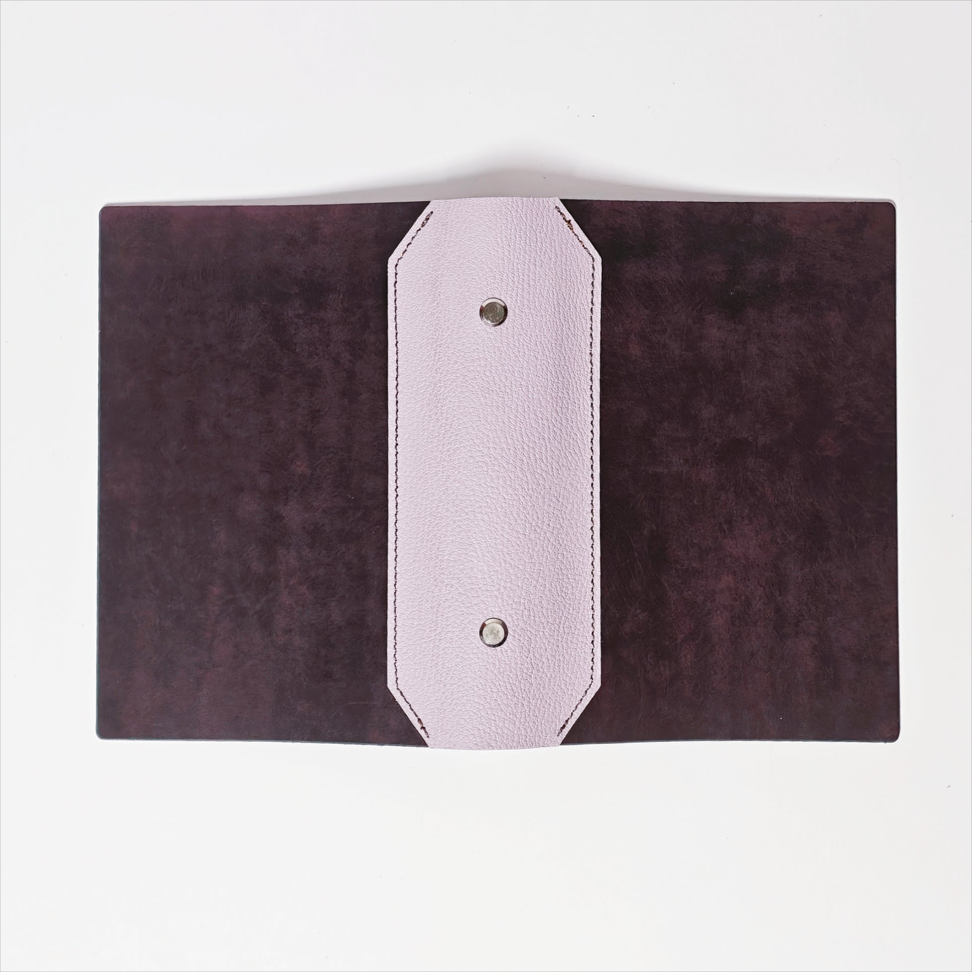 The Purple and Lavender Vintage Italian Pueblo Veg-Tanned Leather A6 Personal 6-Ring Leather Binder
