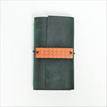 "The Forest Acorn" Premium Leather Traveler's Journal - Forest Green & Caramel (TN Personal Size)