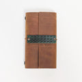 "The Prairie in Spring" Premium Leather Traveler's Journal - Brown & Green (TN Personal Size)