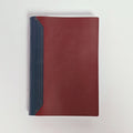 "The Studio Canvas" A6 Personal 6-Ring Leather Binder - Crimson Red & Classic Blue