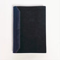 "The Urban Elite" Premium A6 Personal 6-Ring Top-Grain Leather Binder - Charcoal Black & Deep Navy