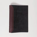 "The Urban Expert" Premium A6 Personal 6-Ring Leather Binder - Matte Charcoal & Deep Crimson